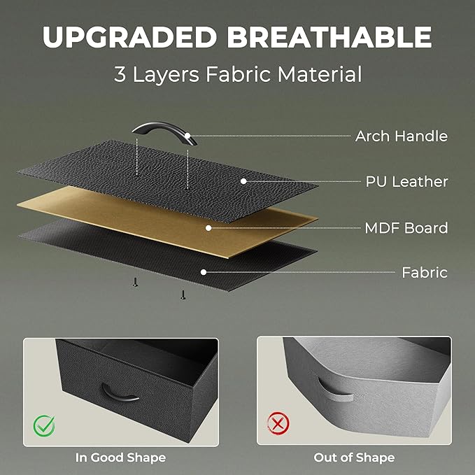 Huuger TV Stand for 65 70 Inch TV, Entertainment Center with Power Outlets and LED Lights, TV Console for Living Room, Media Console with Drawers and Shelves, Black