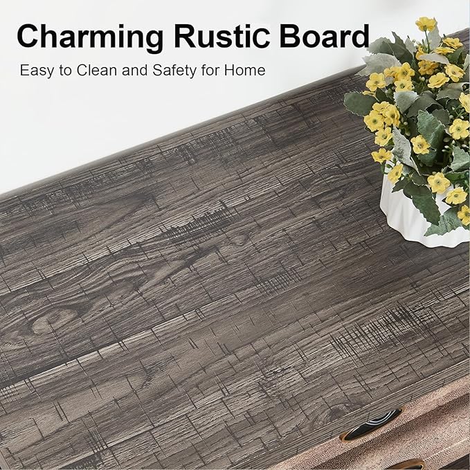 HOMBAZAAR Sofa Table,Industrial Console Table with Storage,Entryway Table with Engineered Wood and Metal,3 Tier Shelf for Living Room,Hallway,Grey,47 Inch