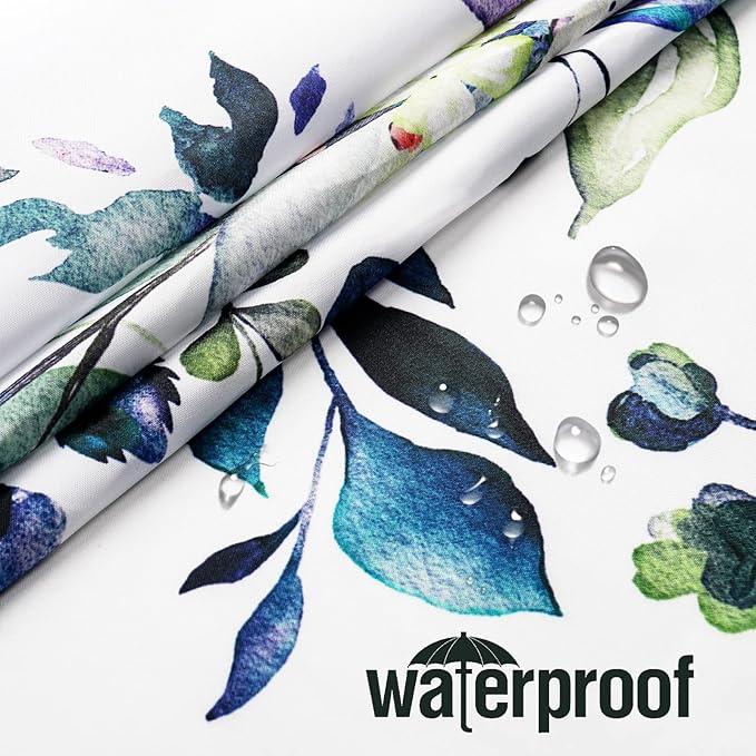 Gibelle Extra Long Shower Curtain 72 x 84, Green Eucalyptus Leaves Shower Curtain, Watercolor Floral Plant Bathroom Curtains Shower Set with Hooks