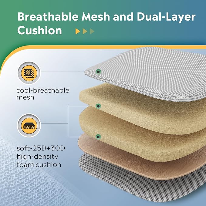 DEVAISE Office Chair, High Back Mesh Ergonomic Desk Chair with Flip-up Armrests, Adjustable Headrest and Lumbar Support, White