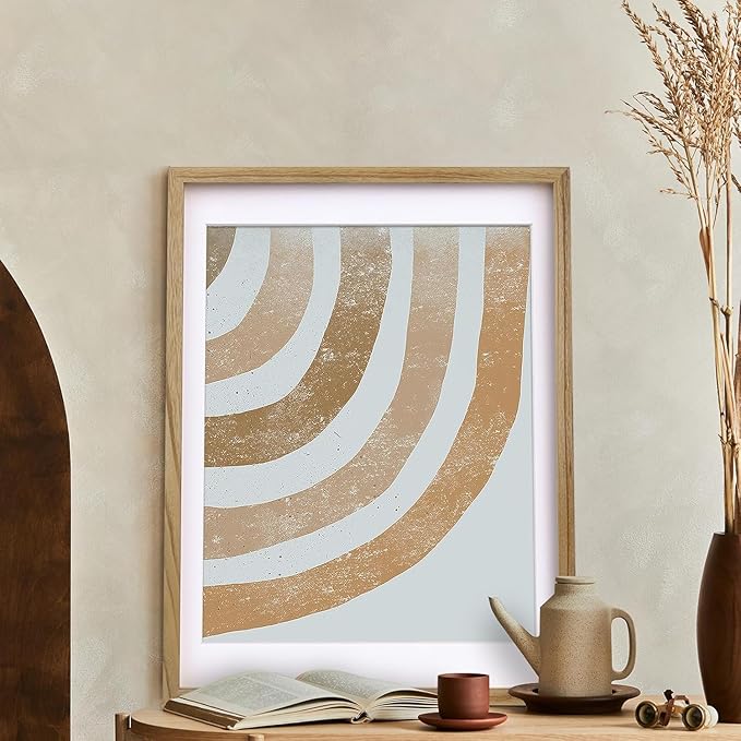 Egofine 18x24 Solid Wood Picture Frame, Made of Solid Wood Covered by Plexiglass 16x20 with Mat 18x24 without Mat, Poster Frame for Wall Mounting Photo Vertically or Horizontally, Carbonized Brown