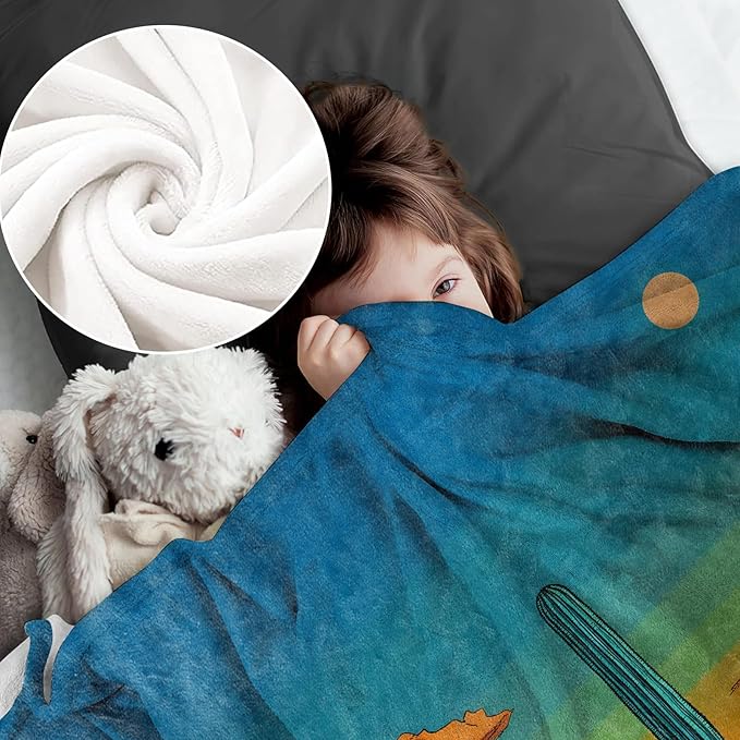 Cactus Blanket for Kids Adults, Cactus Gifts Flannel Throw Blanket, Cactus Decor Lightweight Warm Soft for Sofa Couch Bed Living Room Office 60" x 50"