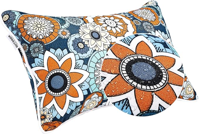 JMGBird 12×20 Inch Outdoor Lumbar Pillows Pack of 2 Waterproof Throw Pillows with Insert Rectangular Decorative Garden Cushion for Home Furniture Patio Coach Sofa