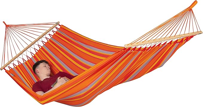 La Siesta® Alisio Hammock with Spreader Bar - Weatherproof Outdoor Hammock, Outside Fabric Tree Hammock 2 Person Hammock - Max 355 Lbs, Double, Toucan