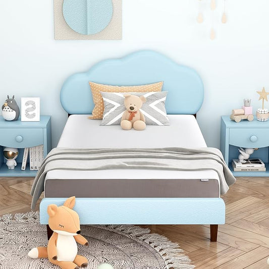 Amazon Basics Memory Foam Mattress, Soft Plush Feel, 6 Inch, Twin, White/Grey