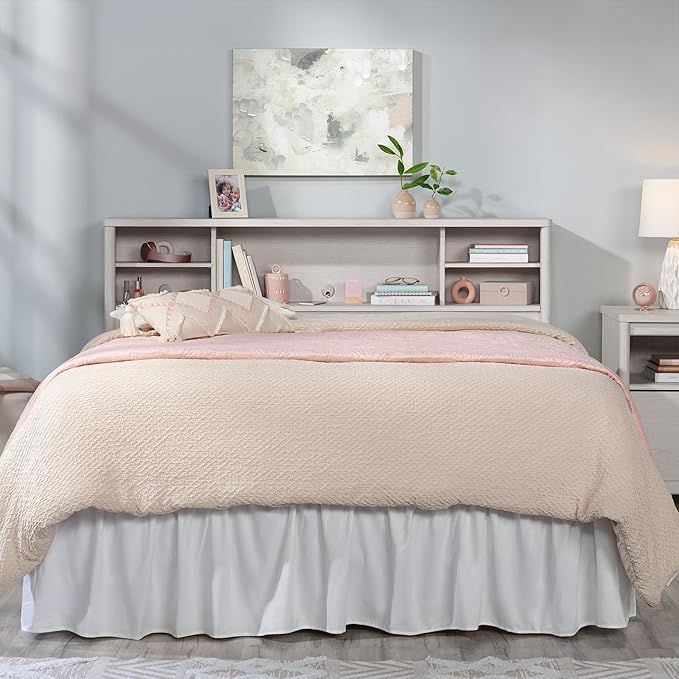 Sauder Dover Edge Full/Queen Bookcase Headboard, Glacier Oak Finish