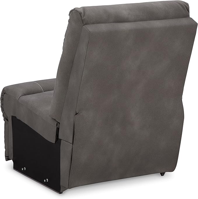 Signature Design by Ashley Next-Gen DuraPella Contemporary Faux Leather Modular Wall Hugger 3-Piece Power Reclining Sectional Sofa with Adjustable Headrest and USB Ports, Gray