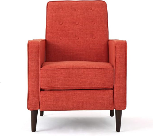 Christopher Knight Home GDFStudio Christopher Knight Home Mervynn Mid-Century Modern Fabric Recliners, 2-Pcs Set, Orange