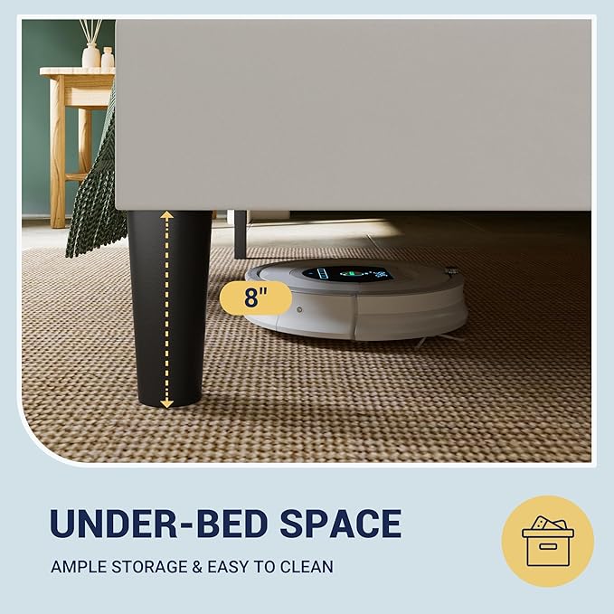 Allewie Full Size Velvet Platform Bed Frame with Vertical Tufted Wingback Headboard, Easy Assembly, Under Bed Storage, No Box Spring Required, Modern Style, White