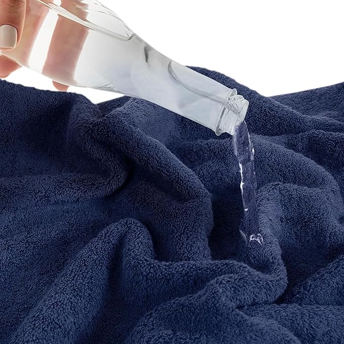 SALBAKOS 100% Turkish Cotton Washcloth Set of 12 13x13 inch | Heirloom Quality | Hotel & Spa Collection | Ultra Soft, Super Absorbent, Washcloth Towels | Made in Turkey (Navy, 12 Washcloths)