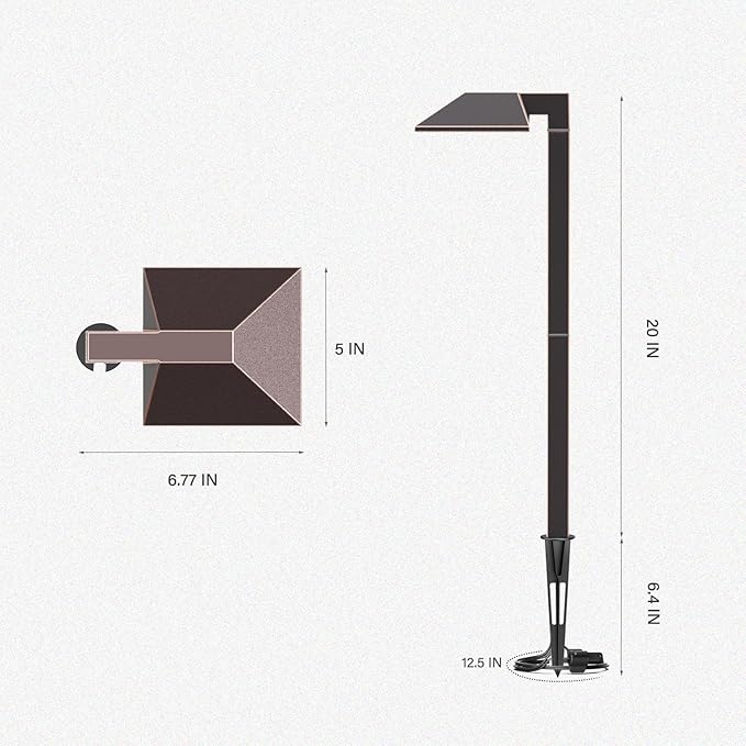 GOODSMANN Low Voltage Landscape Lights - Wired Outdoor Pathway Lights, 0.7W LED, 100 Lumen, Oil Rubbed Bronze Finish, Warm White, Metal Stakes