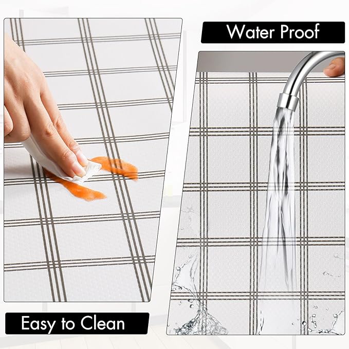 Cooyes Shelf Liner for Kitchen Cabinets – Non-Adhesive Waterproof EVA Liner for Drawers and Cabinets – Durable, Easy-to-Cut Shelf Paper with Modern Pattern