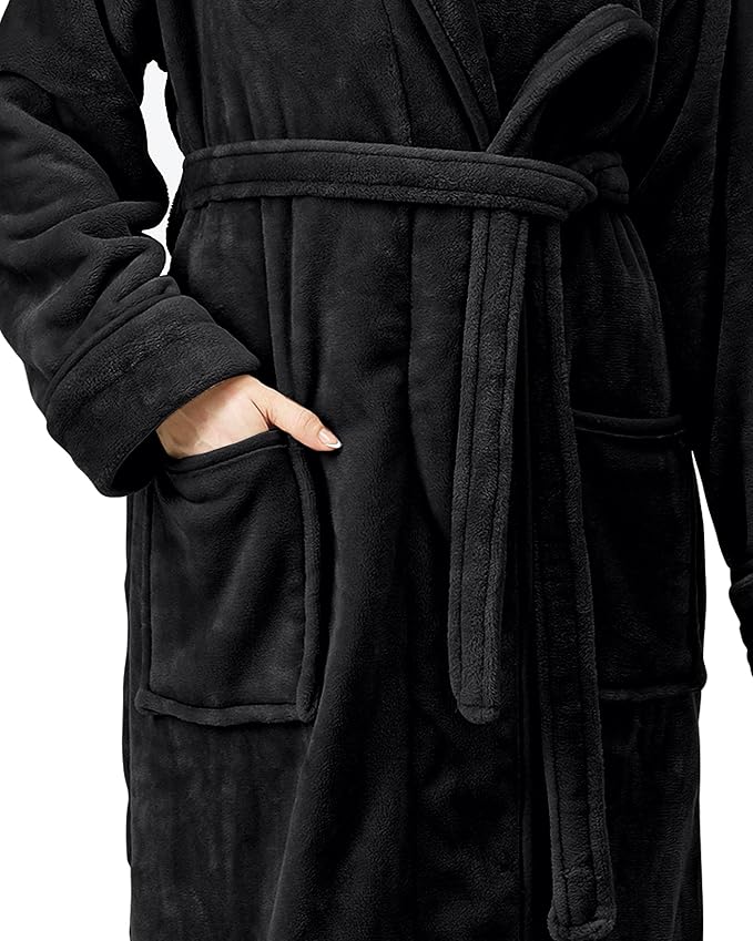 NY Threads Premium Womens Robe, Plush Fleece Long Bath Robe for Women, Fluffy Soft Women's Bathrobe
