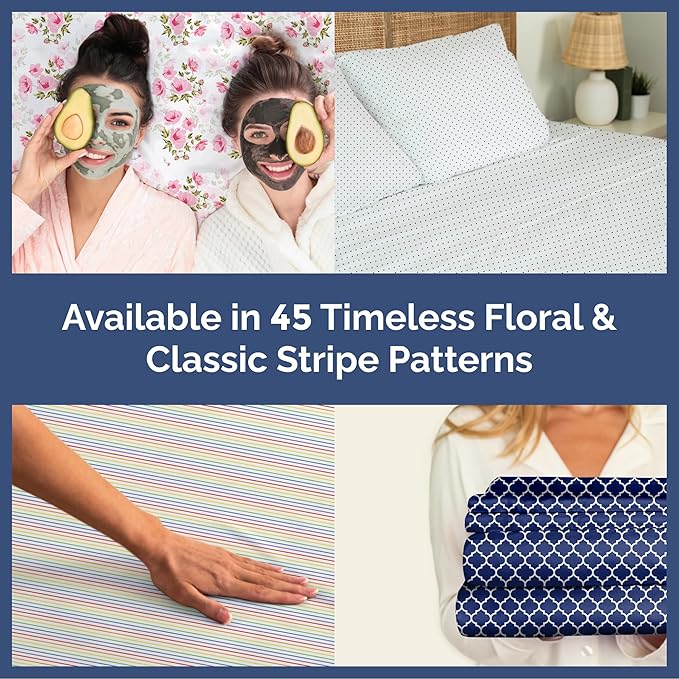 Grey Geometric Bed Sheets - 1 Flat & 1 Fitted Sheet & 1 Pillowcase w/ Deep Pockets – Cozy, Wrinkle & Fade Free- Ultra-Soft, Breathable & Cooling - Luxury Moroccan Bed Set – Twin Size - Gray Quatrefoil