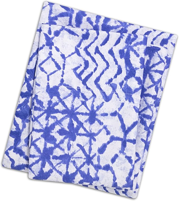 1500 Supreme Collection Extra Soft McKenzie Artful Balanced Light Blue Intricate Pattern Sheet Set, Queen - Luxury Bed Sheets Set with Deep Pocket Wrinkle Free Bedding, Queen