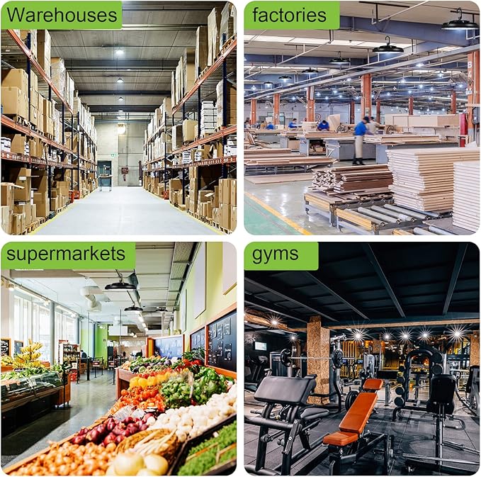 hykolity 6 Pack LED High Bay Light 200W, 5000K UFO LED High Bay Light Fixture with US Plug [600W MH/HPS Equiv.] 120-277V, 26,000lm,IP65 Commercial Warehouse Area Light for Wet Location