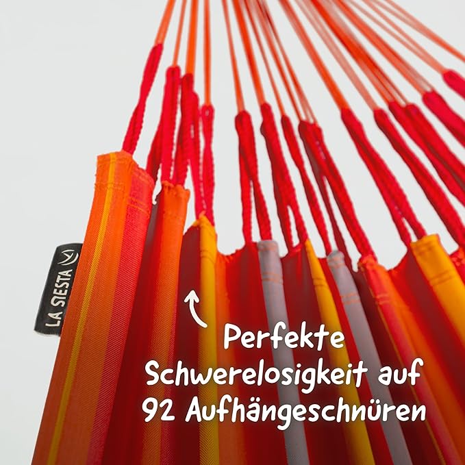 LA SIESTA Brisa Classic Hammock, Handmade, Weather-Resistant, Tear-Resistant Hammock for Indoor & Outdoor Relaxation, Size-King - Toucan