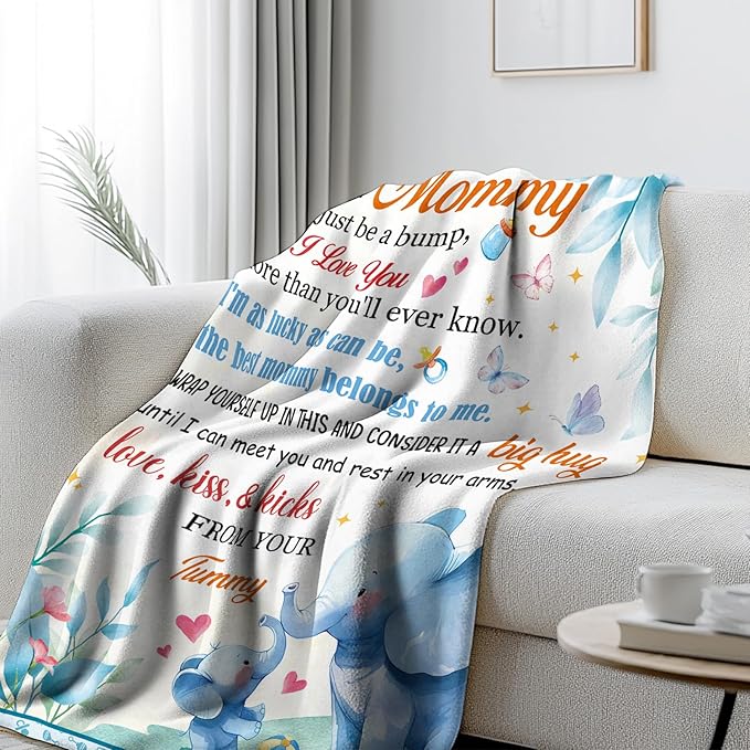 New Mom Gifts for Women, New Mom Blanket, Gifts for Mothers Day, Mother to be Gifts for 1st Time, First Pregnancy Gifts for Women Throw Blanket 50"x60"