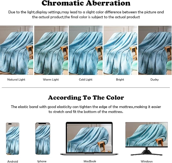 NEWCOSPLAY Super Soft Throw Blanket Light Blue Premium Silky Flannel Fleece Leaves Pattern Lightweight Bed Blanket All Season Use (Light Blue, Throw(50"x60"))