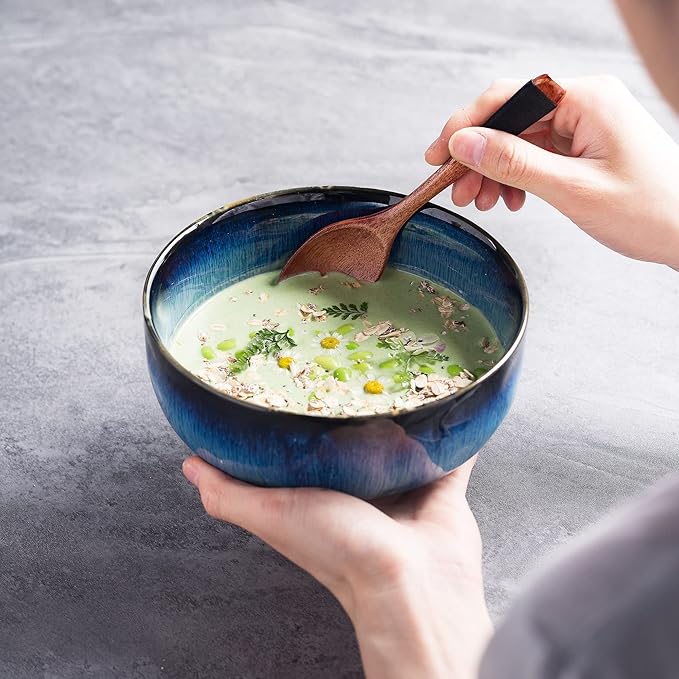 Serving Bowls - 36 Ounce Bowls Set - Ceramic Bowl Set of 2-7 inch for Salad, Soup,Cereal Bowls for Kitchen