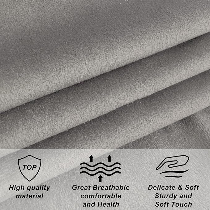 Velvet Upholstered Headboard King/Cal King Size Latest Model Wall Mount, Bed Frame Mount, Featuring High-Density Sponge Padding, Luxury Texture Easy Assembly and Style-Light Gray