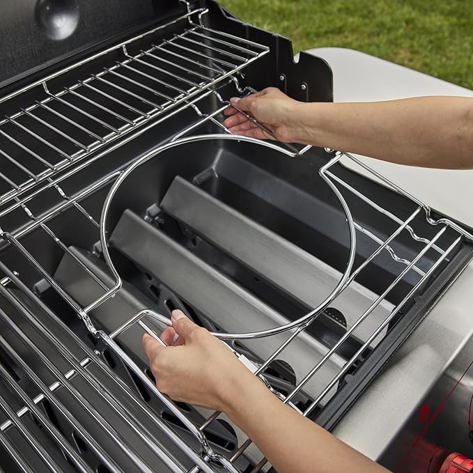 Weber Genesis S-335 Liquid Propane Gas Grill for Outdoor Cooking, 3 Burners and 1 Side Burner, Stainless Steel