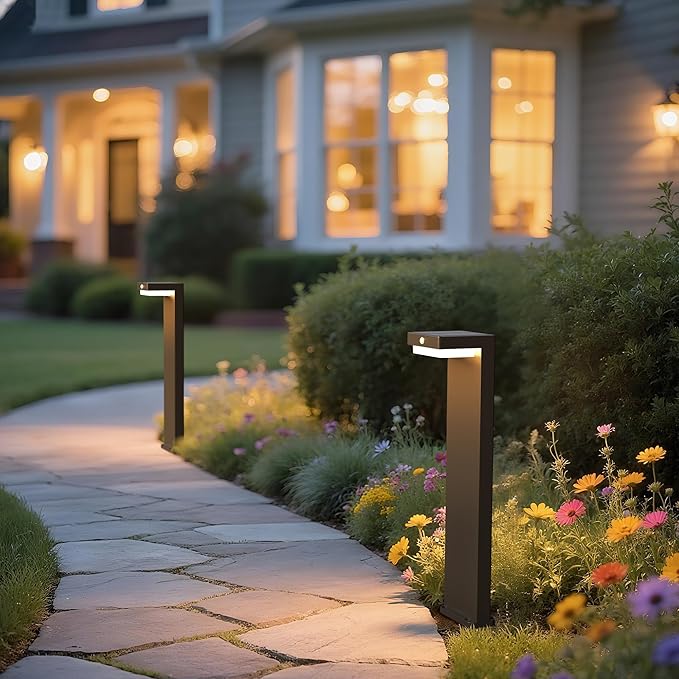 Solar Pathway Lights - Walkway Solar Lights for Outside - PIR Sensor & Two Lighting Modes - Rechargeable Battery Lasts Up to 55 Hours - 3000K - IP44 Weather Resistant - 2 Pack