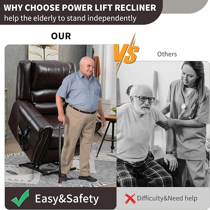 Recliner Chairs for Adults, Oversized Bedroom Chair with Massage, Sofa Chair Home Theater Seating with Lumbar Support, Comfortable Lift Chair for Elderly, Glider Nursery Chair for Living Room