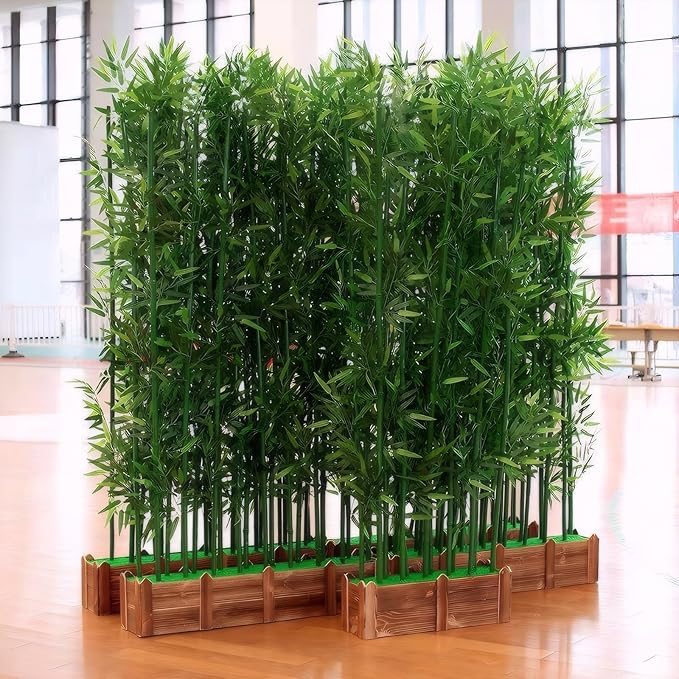 16-Pack 5ft Artificial Privacy Fence | Faux Plant with Realistic Silk Leaves for Indoor Decor & Outdoor Garden – UV-Protected, Waterproof Tall Screen Set