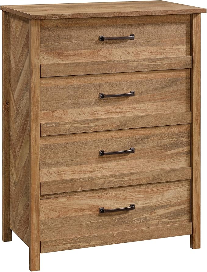 Sauder Cannery Bridge 4-Drawer Chest, L: 31.26" x W: 18.58" x H: 41.5", Sindoori Mango finish