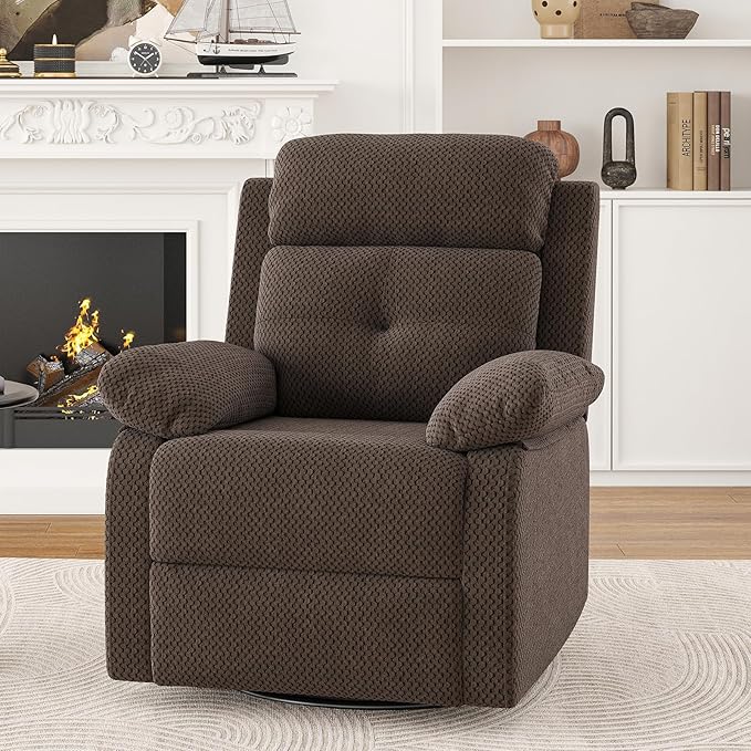 Small Rocker Swivel Recliner Chair for Adults Women for Small Spaces, Bedroom, Living Room