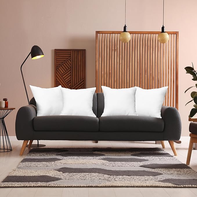 Utopia Bedding Throw Pillows (Set of 6, White), 16 x 16 Inches Pillows for Sofa, Bed and Couch Decorative Stuffer Pillow