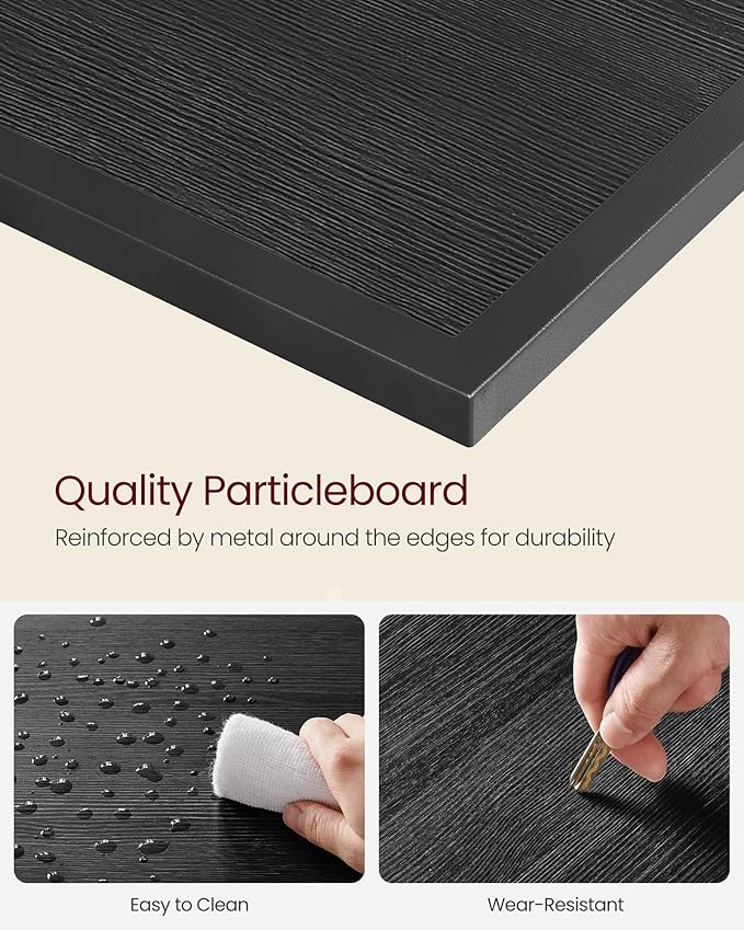 VASAGLE Modern TV Stand for TVs up to 75 Inches, 3-Tier Entertainment Center, Industrial TV Console Table with Open Storage Shelves, for Living Room, Bedroom, Black with Wood Grain ULTV098B22