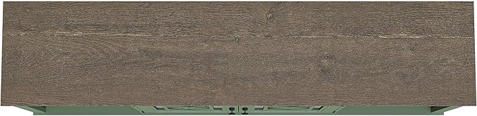 70" Vintage TV Stand with Carved Doors for TVs Up to 80" - Green