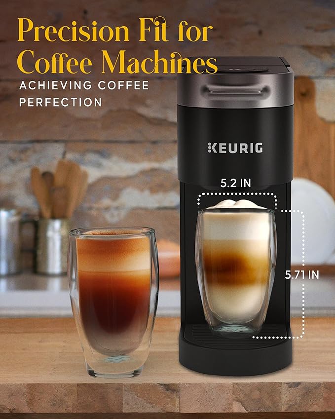 Kitchables Double Walled Glass Coffee Mugs Set of 2, 15oz Insulated Glass Coffee Mugs for Cappuccino, Latte, Tea, Espresso - Latte Cup - Tazas Para Cafe