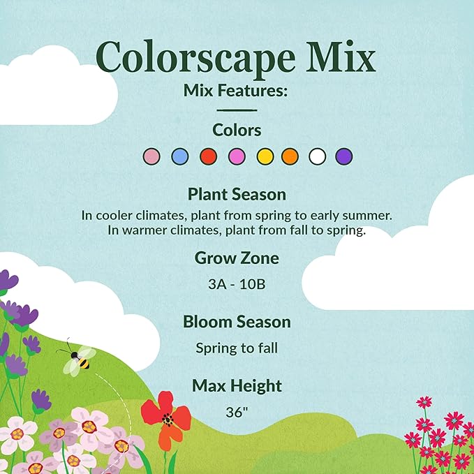 Ferry-Morse Colorscape Mix Bulk Flower Seeds, 1lb