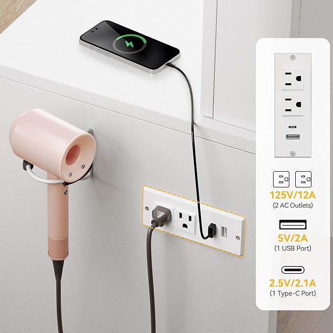 YITAHOME Fluted Makeup Vanity Desk with Mirror & Power Outlet, Vanity Table Set with Hidden Storage, Makeup Desk with 4 Drawers, 3-Color LED Lighted Dressing Table with Storage Cushion Stool, White