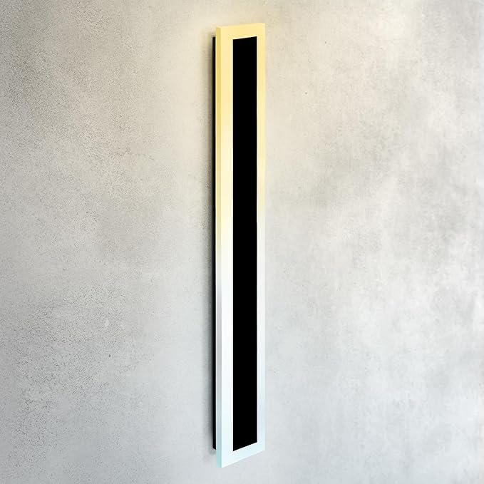 ASD LED 48" Long Wall Mount Light Fixture, Outdoor & Indoor Linear Sconce | 3CCT, Dimmable, Waterproof, Anti-Rust, ETL Listed | 36W 2980LM 3000-5000K 100-277V | Exterior Porch Lighting | Black