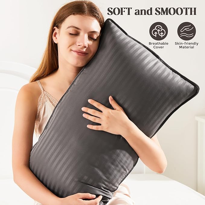 Bafode Bed Pillow, Pillows King Size Set of 2, Hotel Pillows for Bed, Soft Down Alternative Pillow for Side Sleepers, Back or Stomach Sleepers