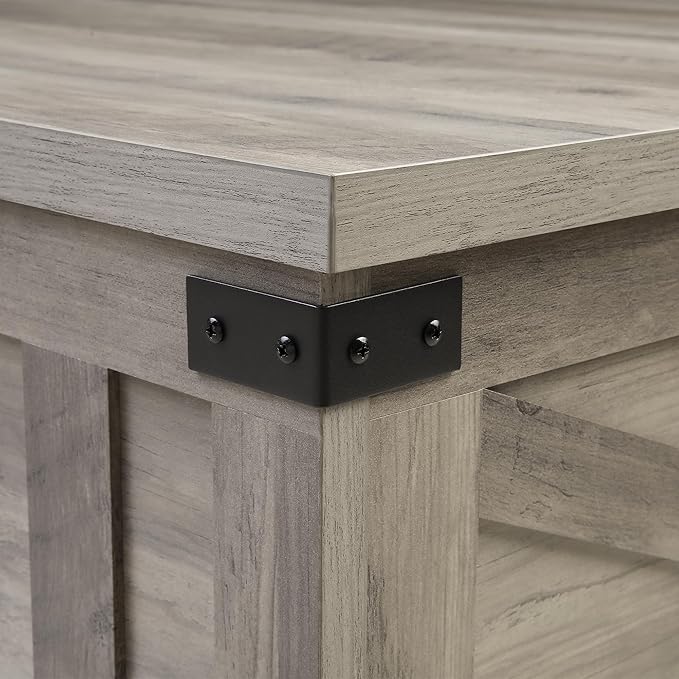 HOSTACK Farmhouse Coffee Table with Storage, 35.4" Square Center Table with Hinged Lift Top, Vintage Wood Cocktail Table with Thickened Top for Living Room, Home (Ash Gray)