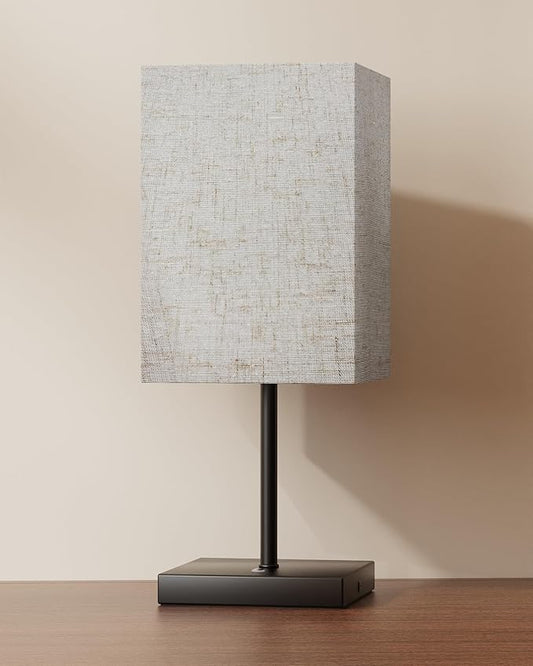 Lightapex Vintage Small Cordless Table Lamps with Stepless Dimming, Portable Rechargeable Bedside Lamps with Touch-Control for Bedroom, Living Room, and Reading, Cube(Black)