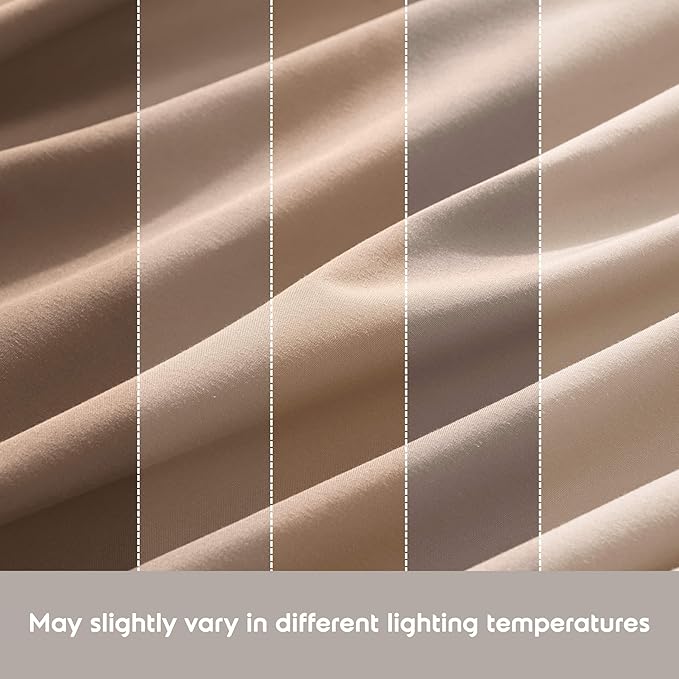 Nestl Queen Sheet Set - Luxury 1800 Ultra-Soft Microfiber Bed Sheets - Double Brushed - Deep Pockets - Easy Fit - 4 Piece Set - Bedding Sheets & Pillowcases (Queen, Taupe)