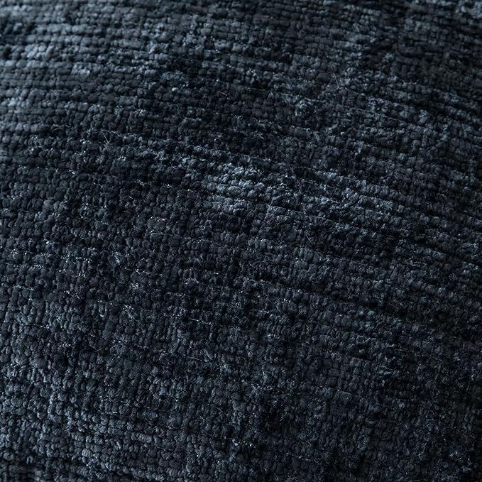 Yaertun Pack of 2 Chenille Textured Decorative Throw Pillow Covers Accent Solid Cushion Cover Soft Cozy Pillow Case with Velvet Back for Couch Sofa Bed Living Room 26x26 Inch Dark Blue