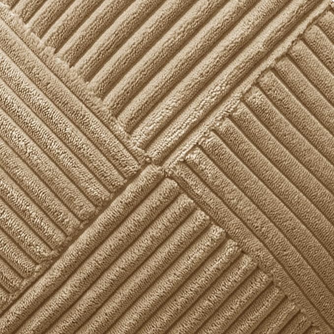 MIULEE Decorative Euro Sham Throw Pillow Covers for Couch Bed Livingroom 22x22 Inch Set of 2 Khaki Boho Accent Throw Pllows Broadside Striped Patchwork Soft Corduroy Pillowcases