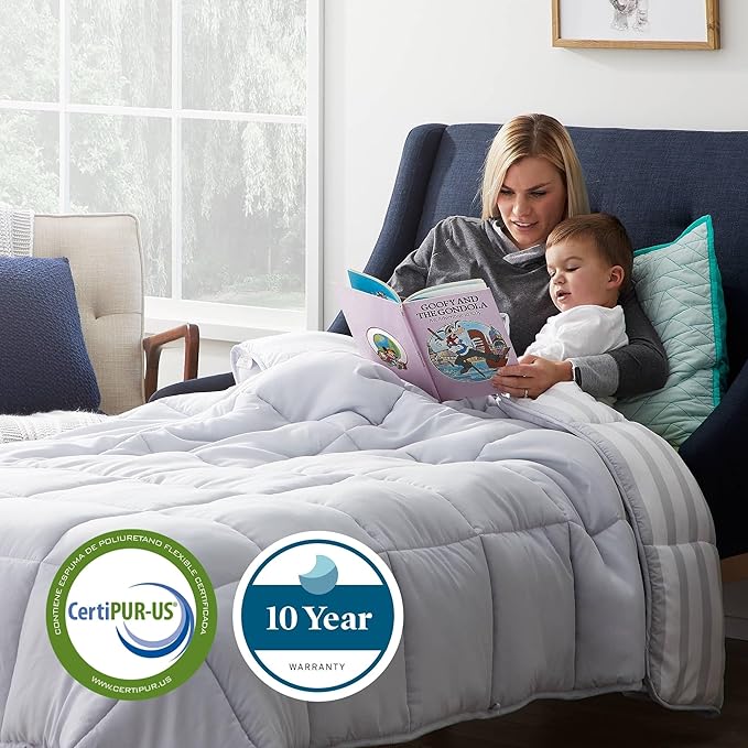 Lucid 5 Inch Gel Memory Foam Mattress - Firm Feel - Gel Infusion - Memory Foam Infused with Bamboo Charcoal - Breathable Cover - Queen