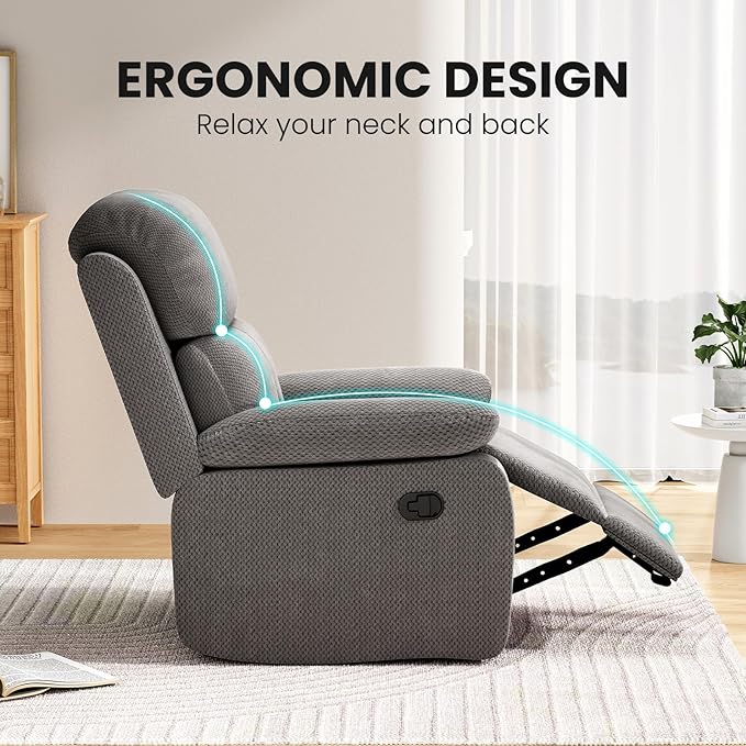 Small Recliner Chair for Adults Women for Small Spaces, Bedroom, Living Room
