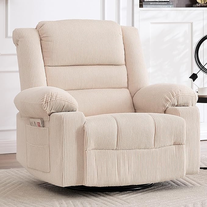 Recliner Chair Modern Ergonomic Lounge Swivel Single Sofa Seat Living Room Recliners on Clearance Foam Filling