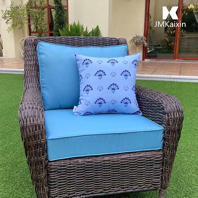 Outdoor Pillows, Pack of 2 Waterproof Decorative Throw Pillows with Inserts, 18”x18” Square Pillows for Bed, Couch, Sofa and Patio Furniture