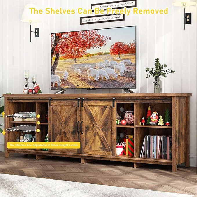 80 INCH Farmhouse TV Stands for 90inch TV