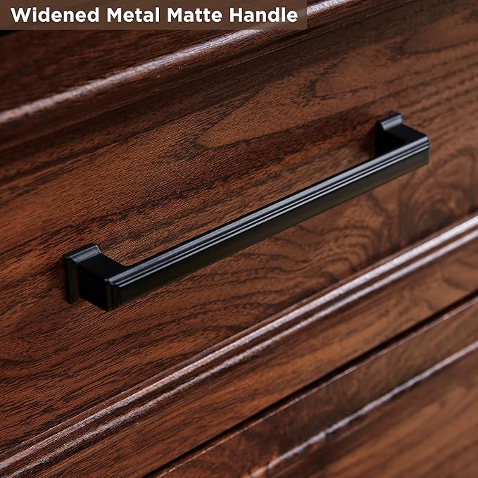 Farmhouse 8 Drawers Dresser Chests for Bedroom,52" Wide Wood Rustic Chest of Drawers with Metal Handle,Natural Texture,Drawer Organizer for Bedroom,Living Room,Hallway and Entryway,Brown